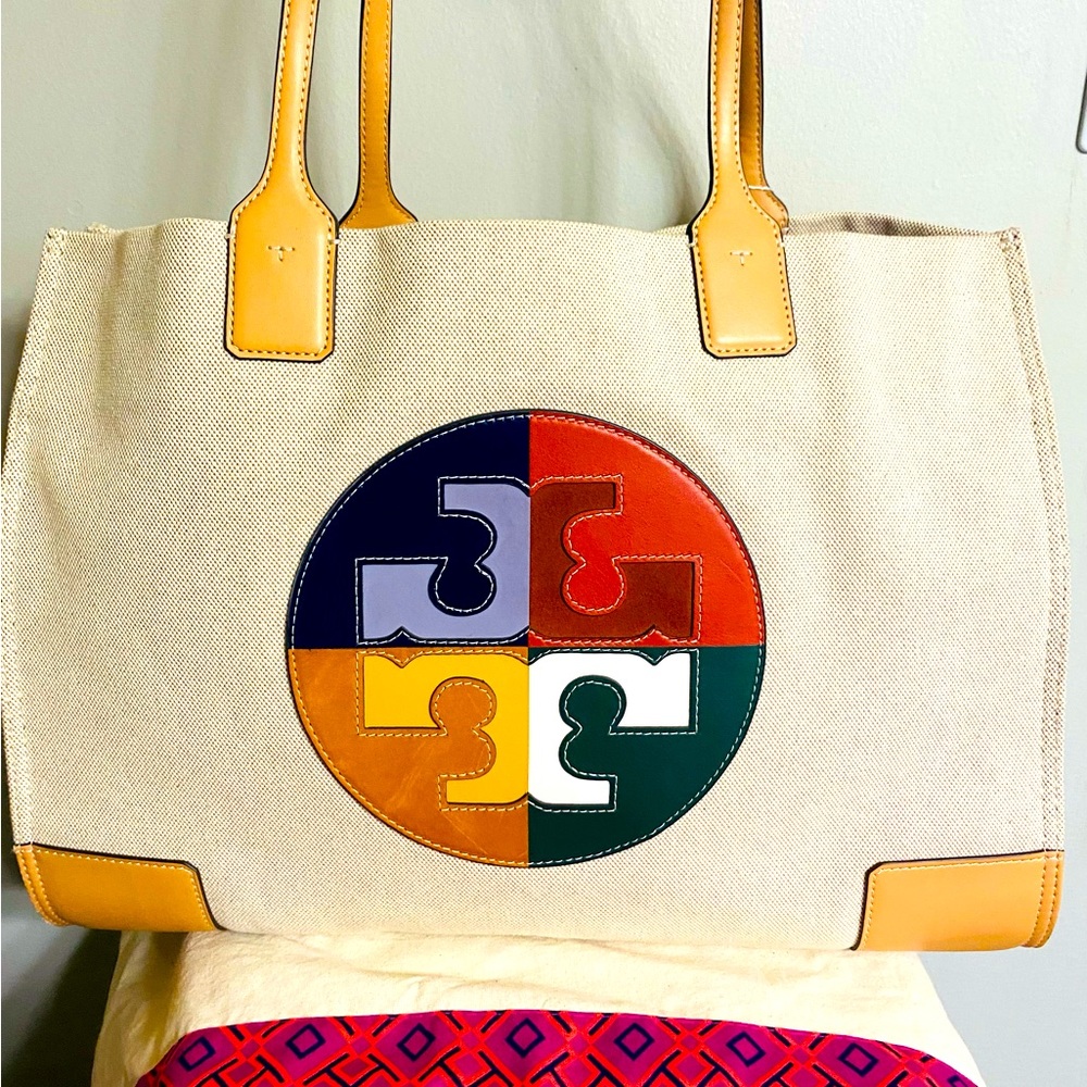 Tory Burch Color Block Ella Tote